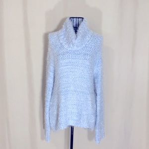 a.n.a. Fuzzy Knotted Knit Cowl Neck Sweater